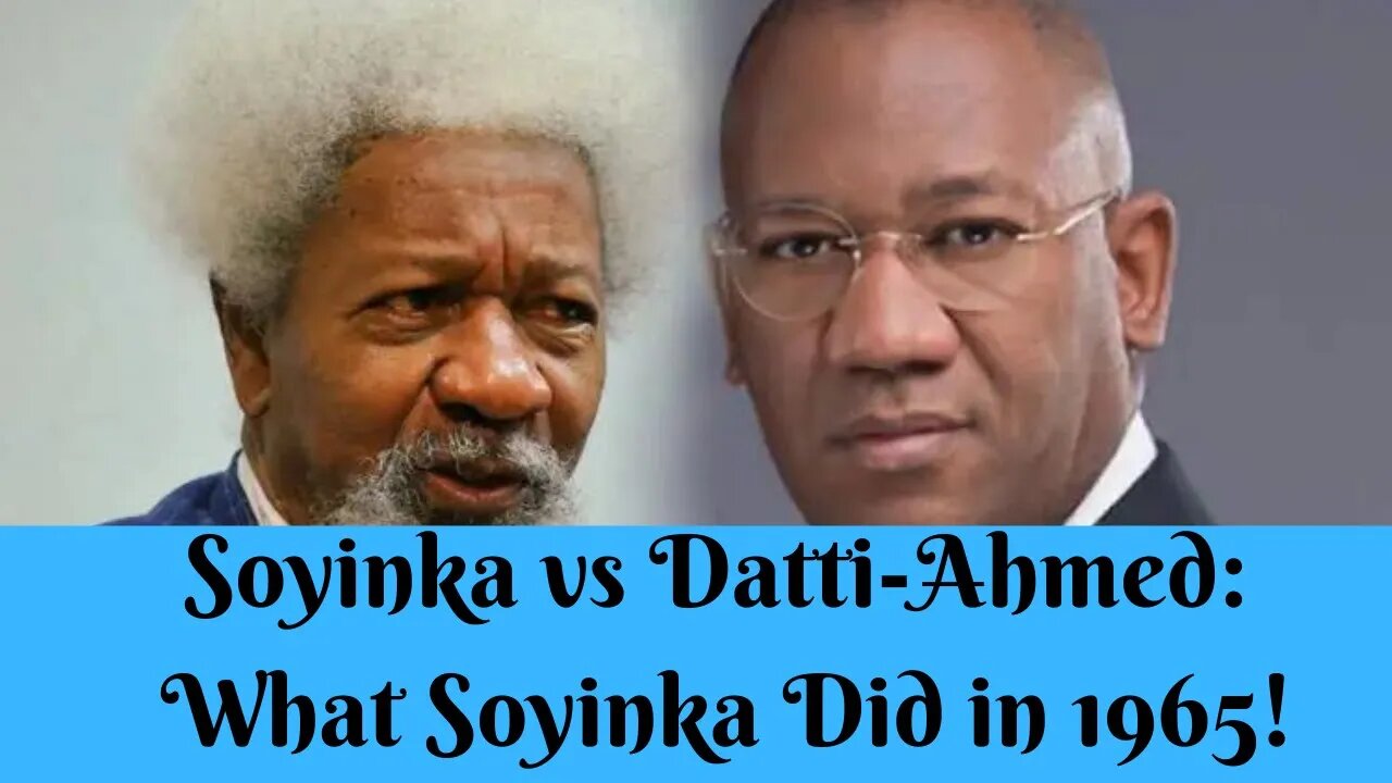 Wole Soyinka vs Datti-Ahmed: How Soyinka Hijacked Radio Station in 1965!