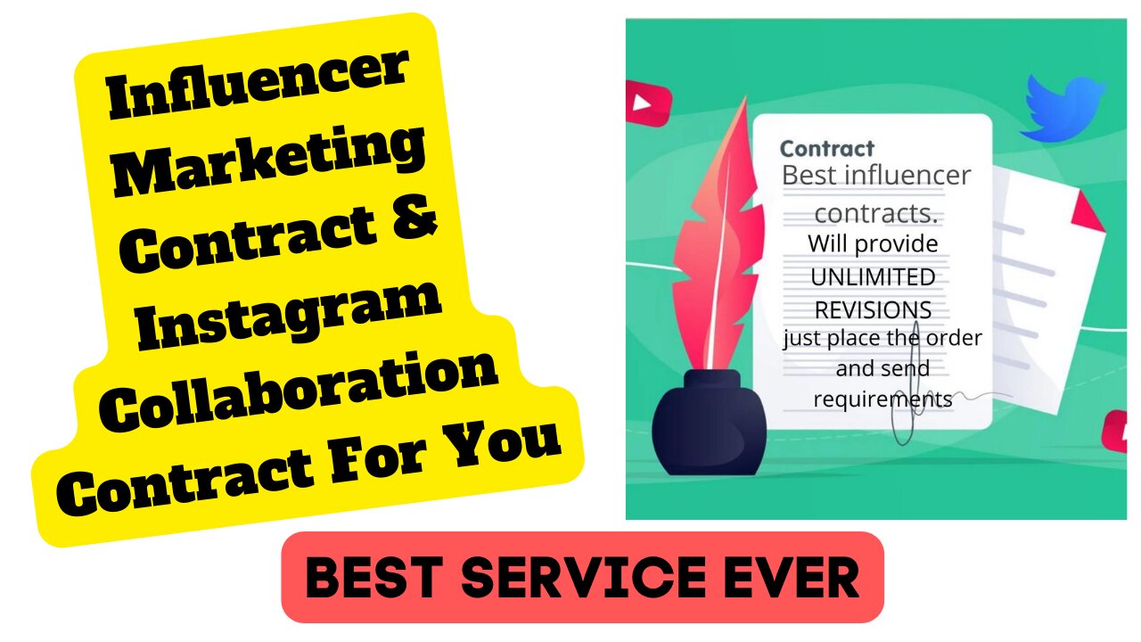 I will make influencer marketing contract and instagram collaboration contract for you