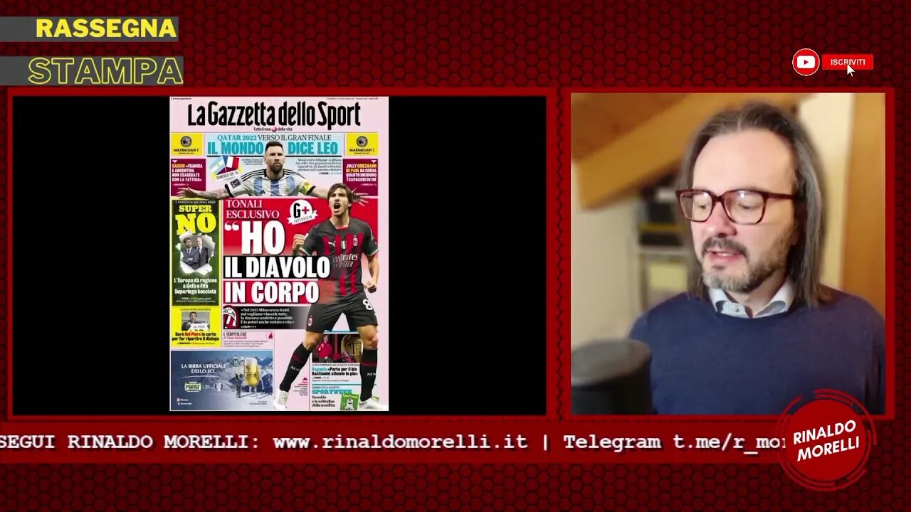 TONALI, Milan a vita nel 123° compleanno dei rossoneri. Rassegna Stampa ep.204 | 16.12.22