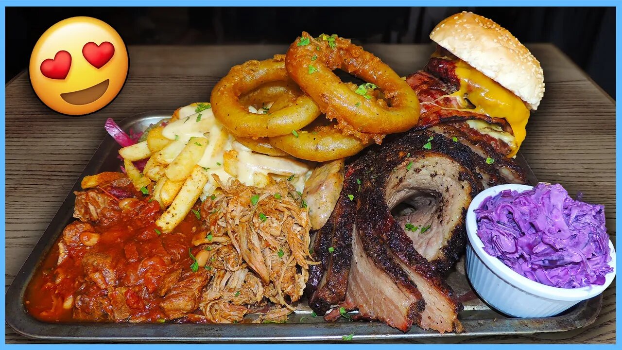 Huge BBQ Platter Food Challenge in Aberdeen - Scotland Food Challenges