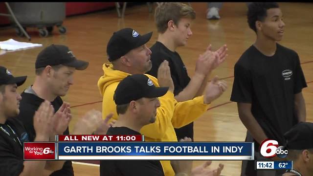 Garth Brooks' 'Teammates for Kids' foundation holds pro-camp for kids at Howe High School