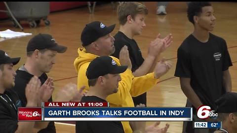 Garth Brooks' 'Teammates for Kids' foundation holds pro-camp for kids at Howe High School