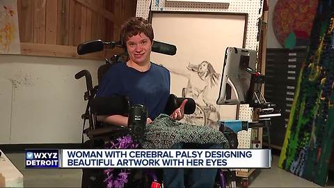 27-year-old artist with cerebral palsy defies odds to create stunning art