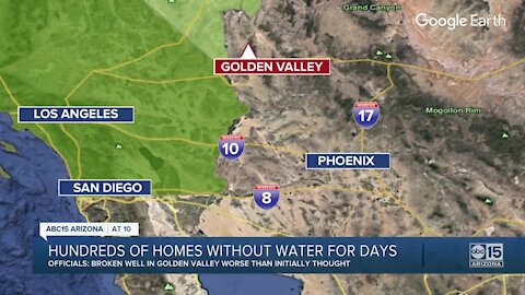 Hundreds of homes in Golden Valley without water for days