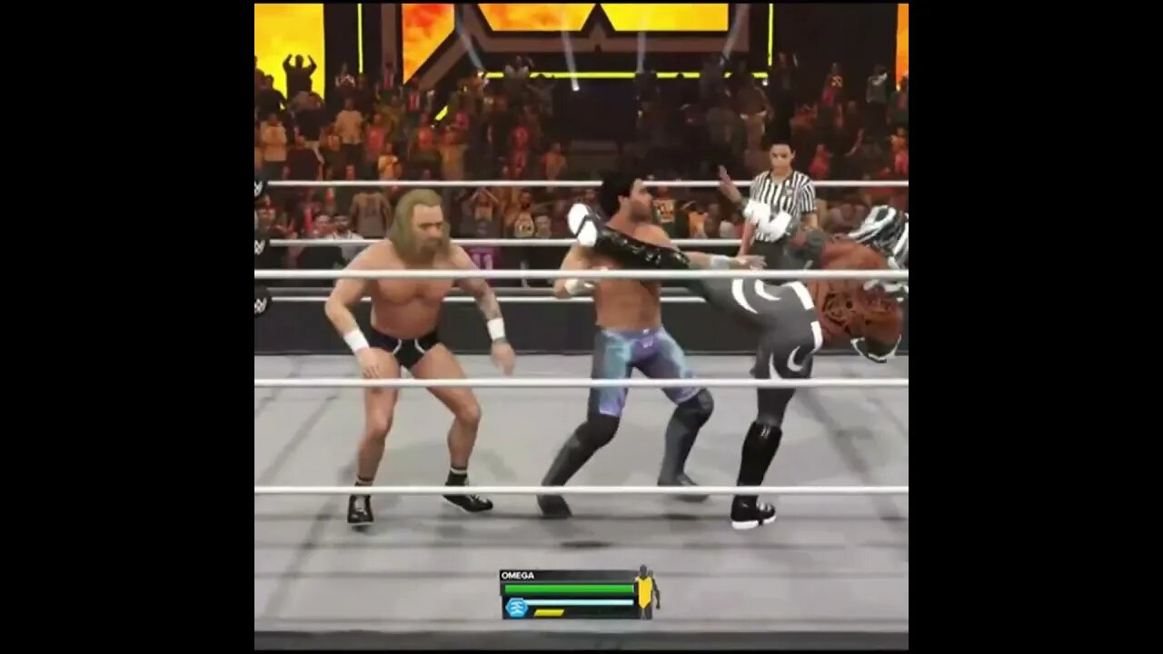 wwe 2k23 Omega do DOUBLE ATTITUDE ADJUSTMENT #wwe2k23gameplay #wwe2k23universe #wwe2k23