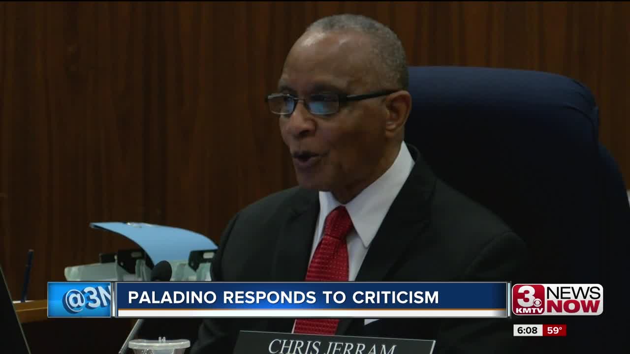 Paladino responds to criticism