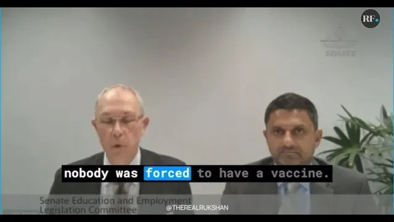 LIES! Pfizer Told An Australian Senate Hearing That, "Nobody Was Forced To Have The Vaccine"