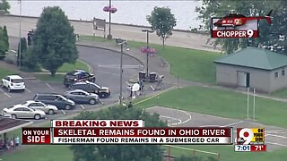 Sunken car containing unidentified remains pulled from Ohio River