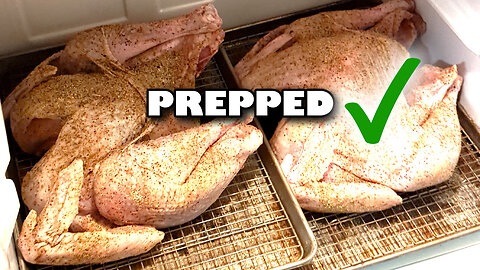 Dad And I Got Our Turkeys Prepped Last Night!