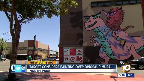 North Park dinosaur mural to be painted over