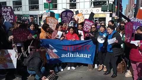 The Nail Salon Worker March in Bryant Park to union square 3/29/23 @CentralLaborNYC @NYSAFLCIO