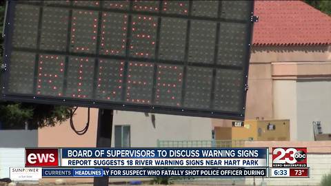Board of supervisors to discuss warning signs about the dangers of Kern River