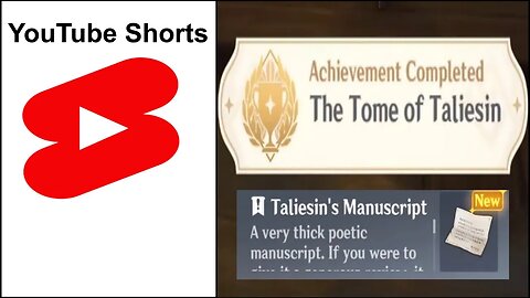 "The Tome Of Taliesin" Achievement (Genshin Impact)