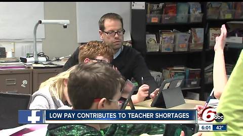 Low pay contributes to the teacher shortage in Indiana