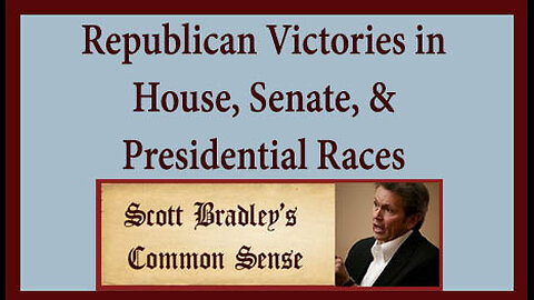 Republican Victories in House, Senate & Presidential Races