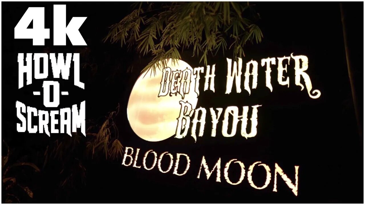 [4k] Death Water Bayou Blood Moon Haunted House Walkthrough | Busch Gardens Tampa Howl-O-Scream 2021