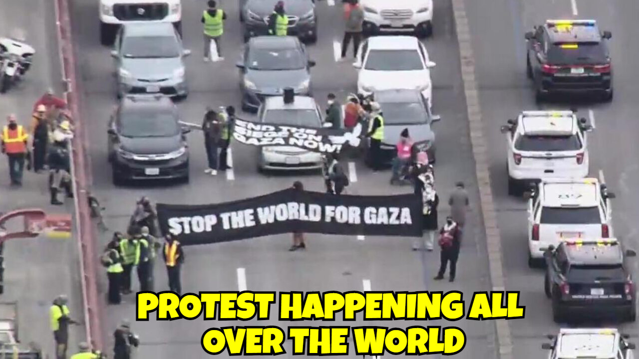 PROTEST BREAKS OUT AT THE GOLDEN GATE BRIDGE OVER GAZA IT'S GETTING BAD