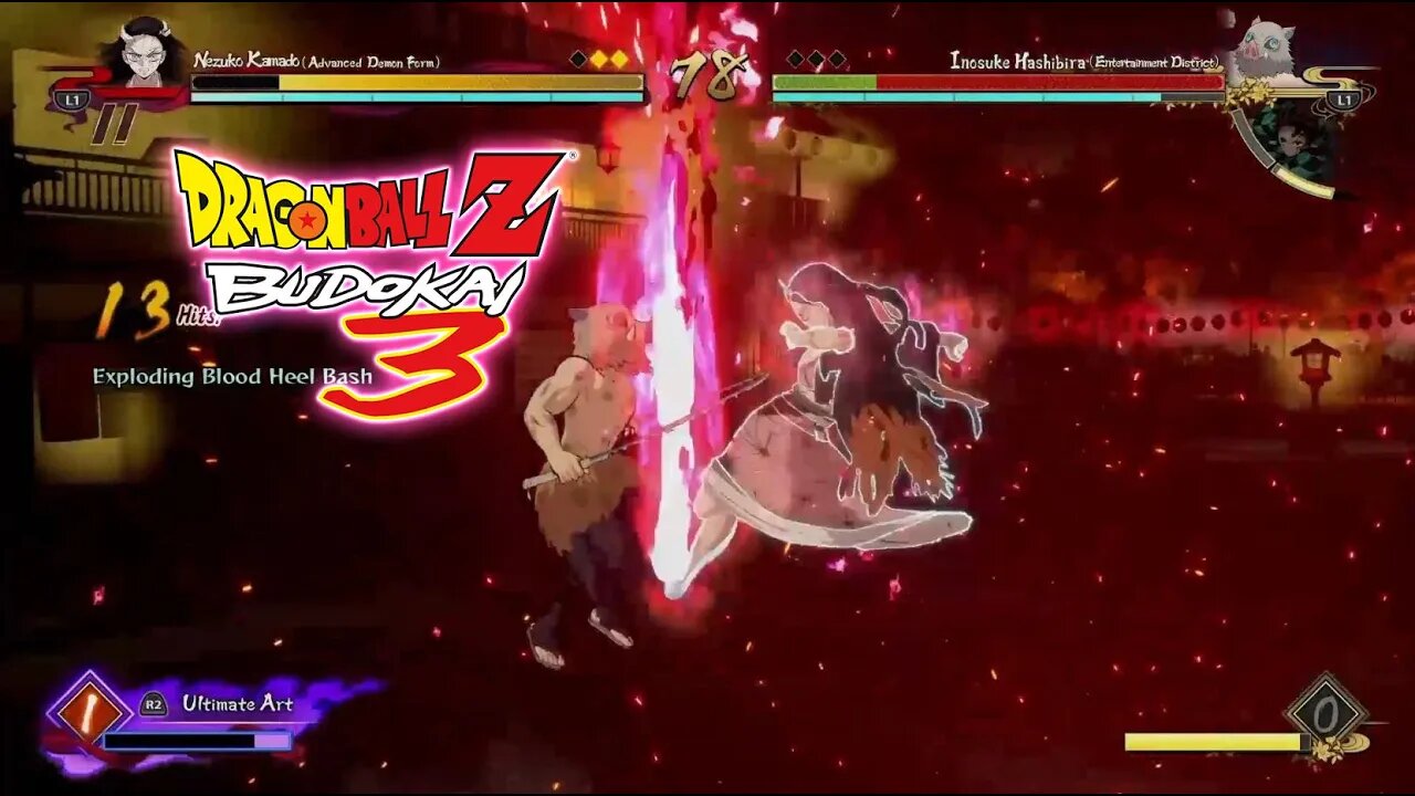 Nezuko (Advanced Demon Form) Crazy 100% Combo - Warrior From An Unknown Land - Dbz Budokai 3 Music