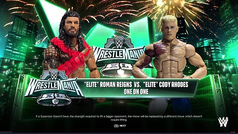 WWE 2k24 Elite Roman Reigns vs Elite Cody Rhodes