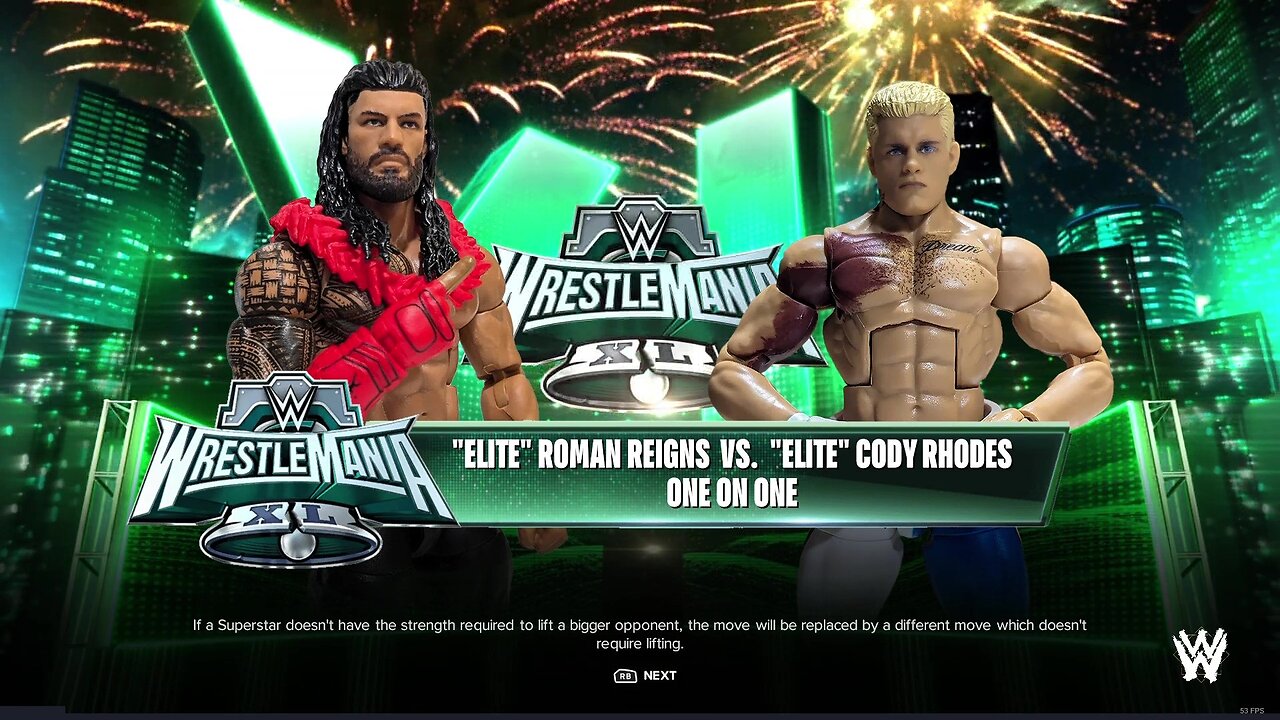 WWE 2k24 Elite Roman Reigns vs Elite Cody Rhodes