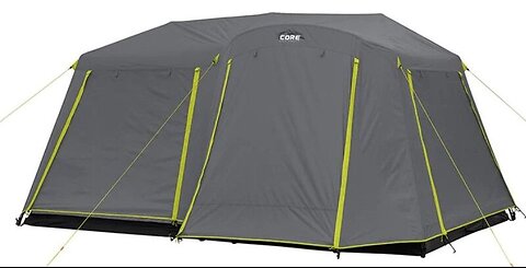 CORE 9 Person Instant Cabin Tent with Full Rainfly 14 x 9