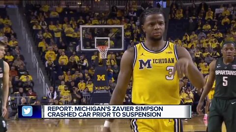 Report: Michigan’s Zavier Simpson crashed car prior to suspension