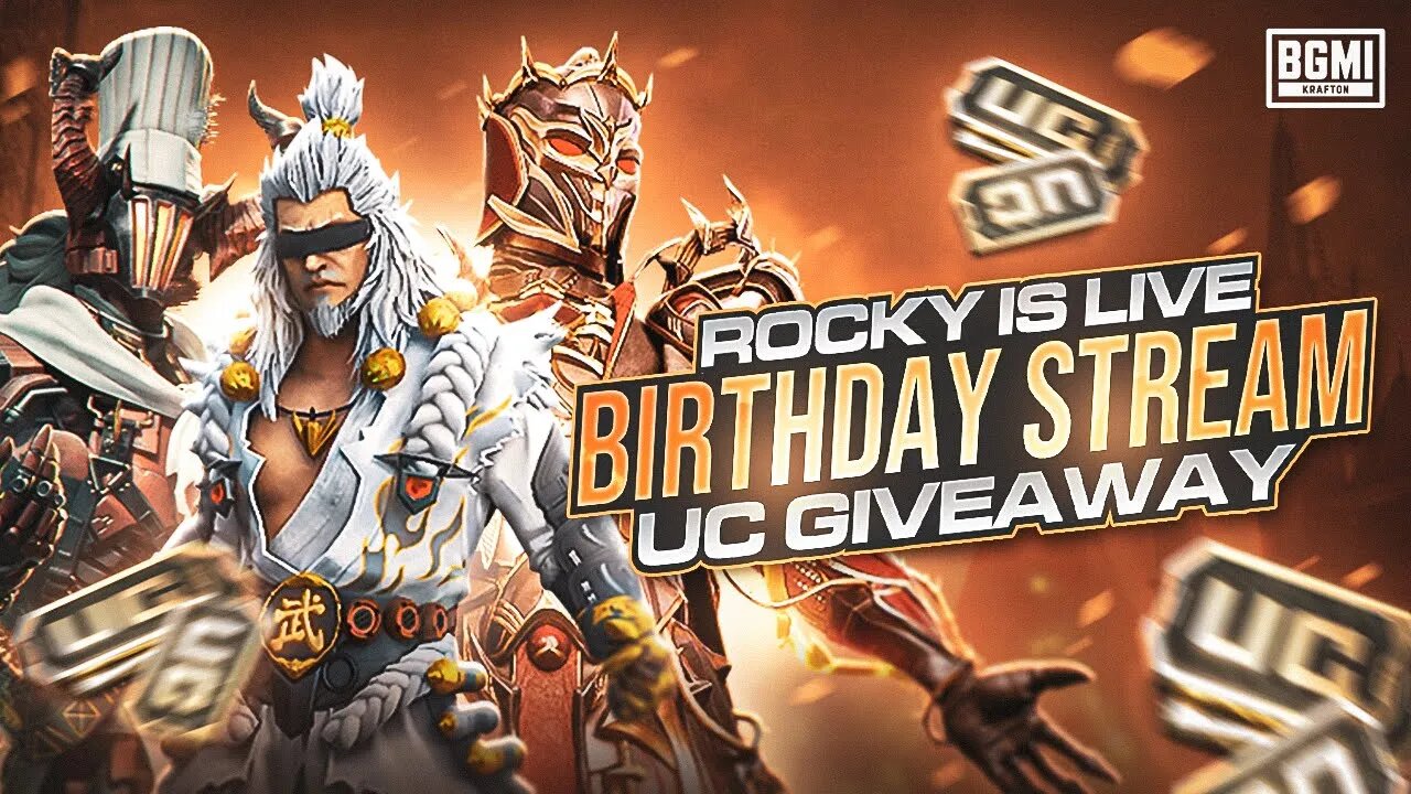 BIRTHDAY SPECIAL STREAM 🎂 🥳 | UC GIVEAWAY | BIRTHDAY STREAM OR WHAT | BGMI!