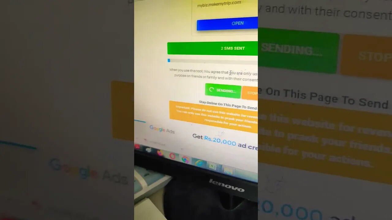 prank video. dost ko sms karke