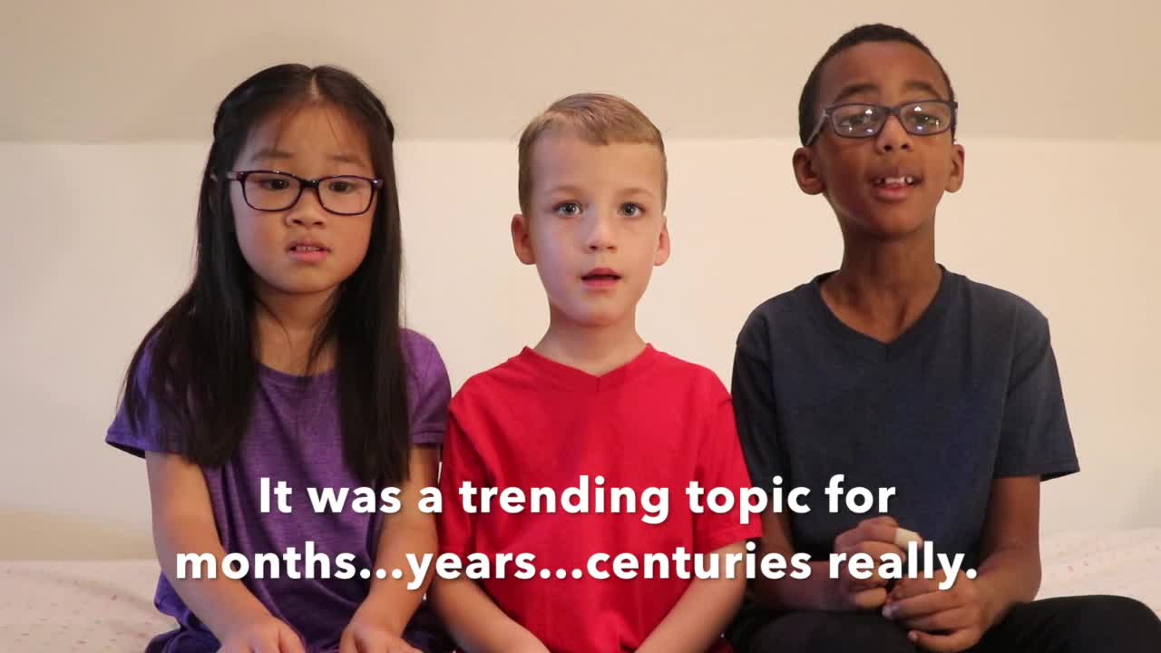 Kids answer which came first - viral posts or the internet