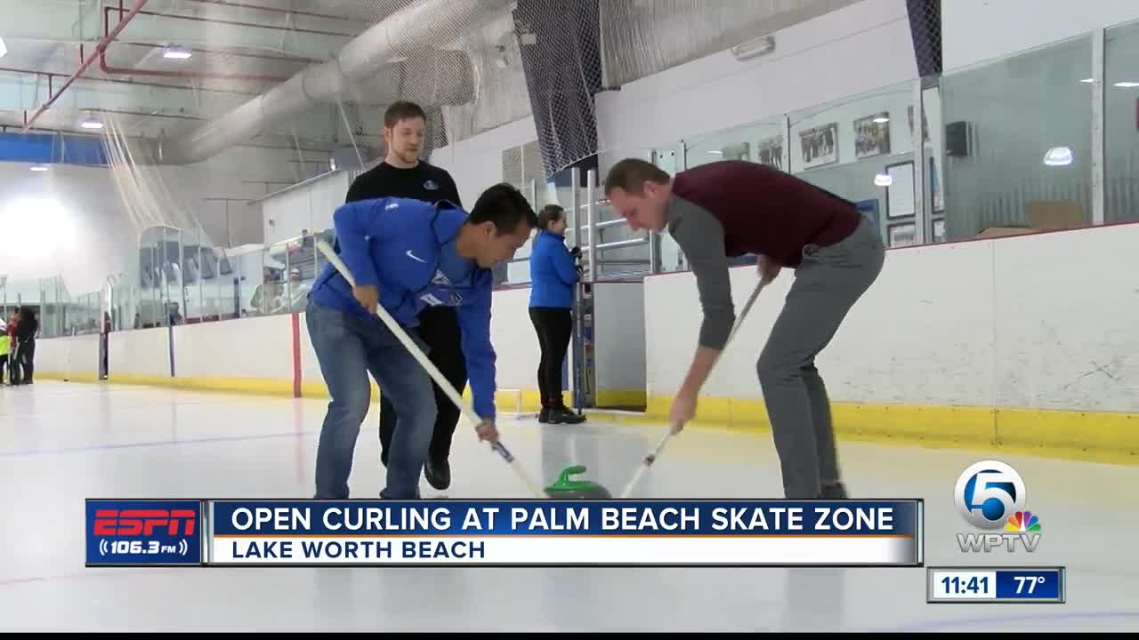 Open Curling event at Palm Beach Skate Zone