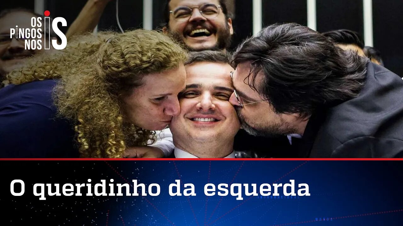 Pacheco ganha beijo de Jandira Feghali após derrubar veto de Bolsonaro