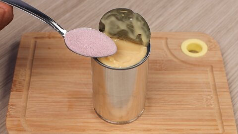 MIX CONDENSED MILK WITH GELATIN AND YOU WILL BE SURPRISED AT THE RESULT!