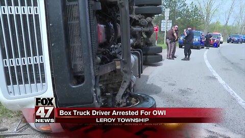 UPDATE: Driver was arrested for suspected OWI after flipping truck near Webberville