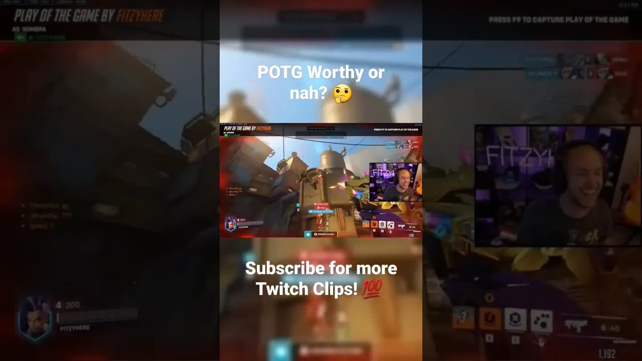 Fitzyhere can't believe he got Play of the Game 😠(Overwatch 2) #shorts #overwatch