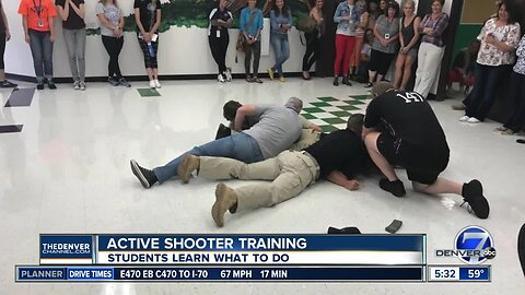 Active shooter training at Pinnacle Charter School