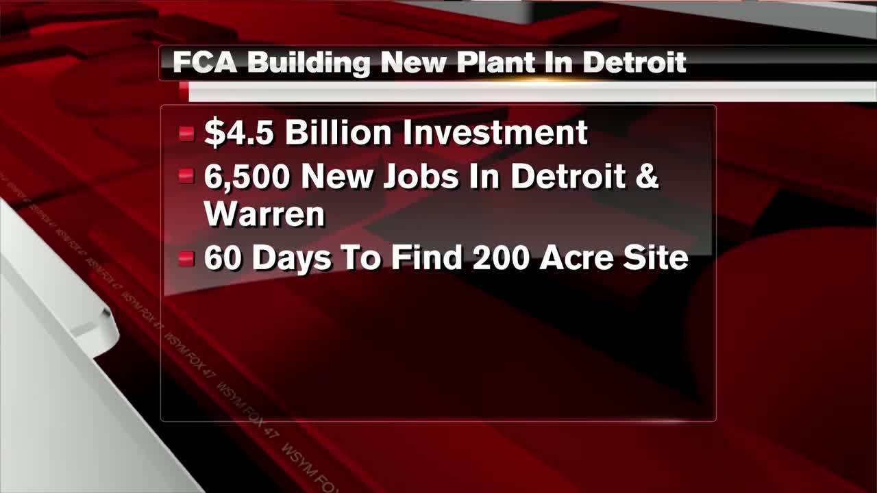 $4.5B Fiat Chrysler plan to add 6,500 jobs in Detroit area