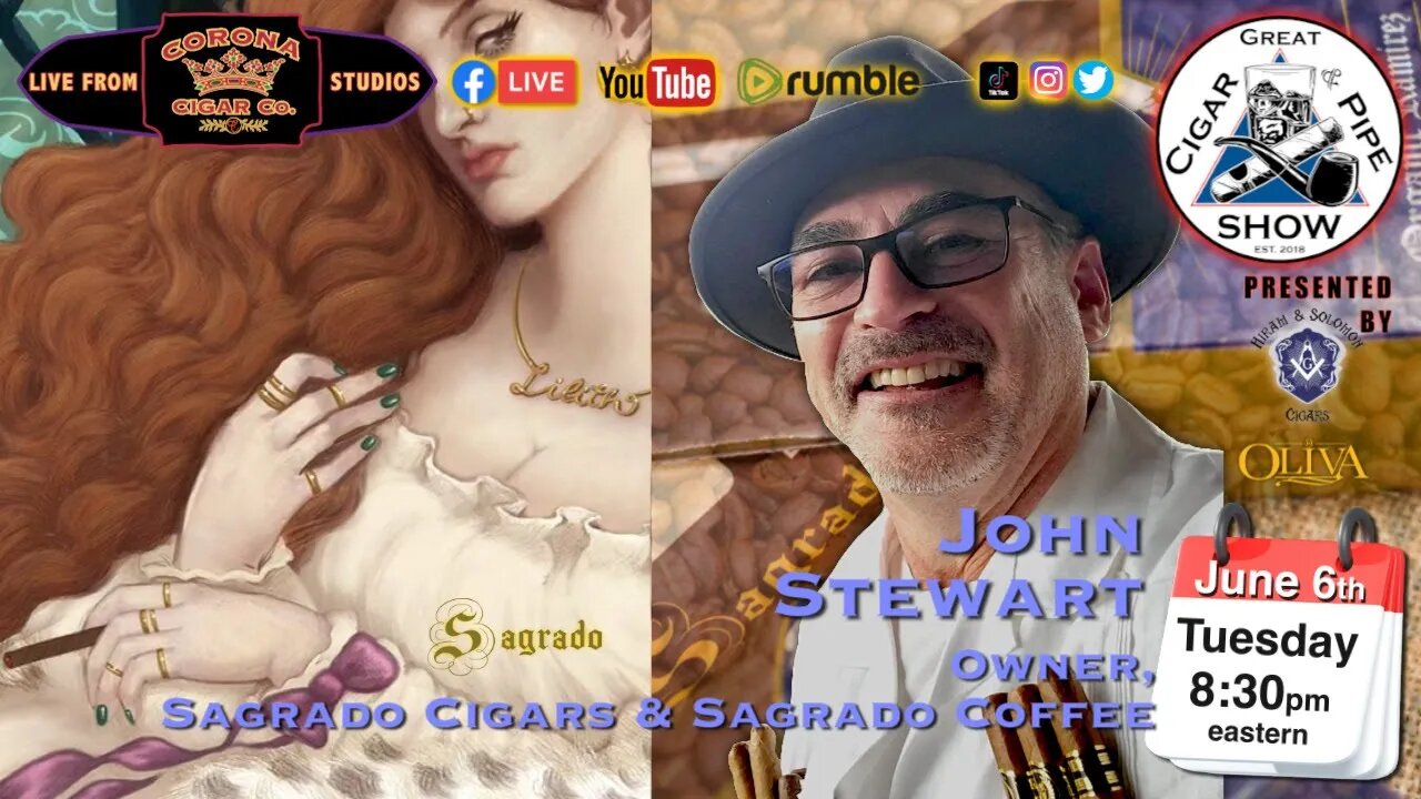 John Stewart, Owner of Sagrado Cigars & Sagrado Coffee joins the crew!