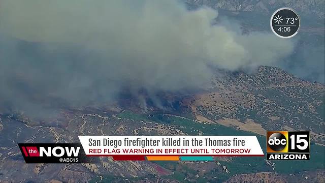 Firefighter dies fighting Thomas Fire in Southern Calif.