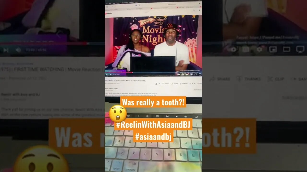 Asia’s Scream of a lifetime watching Jaws! Lol! 😆🫣 #Shorts #asiaandbj