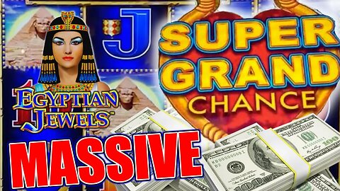 ⚡ Super Grand Chance Jackpot Egyptian Jewels ⚡ Max Bet Dollar Storm Strikes a Big Win!