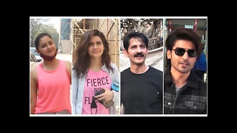 Karishma Tanna, Rashami Desai & Hiten Tejwani Spotted in the City | SpotboyE