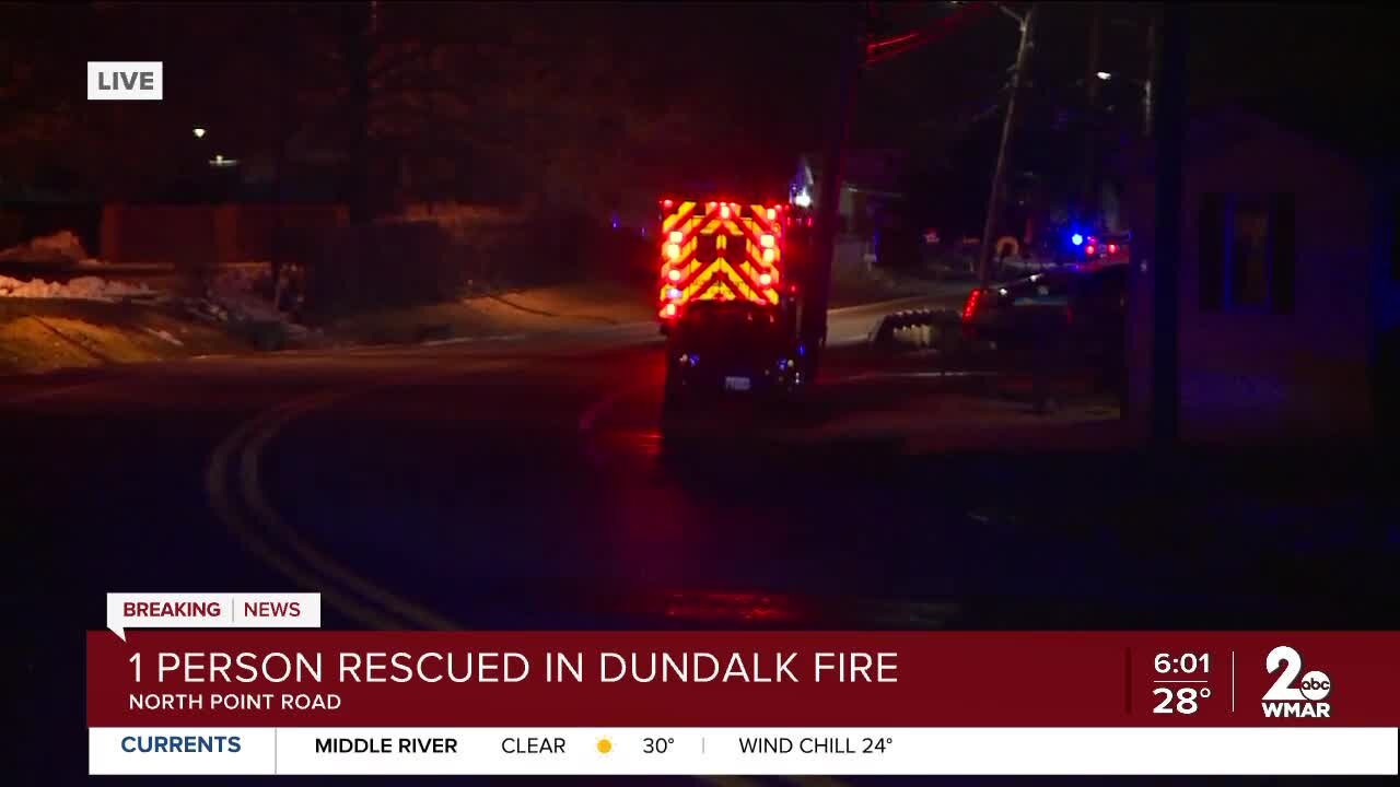 One rescued in Dundalk trailer fire on Thursday morning