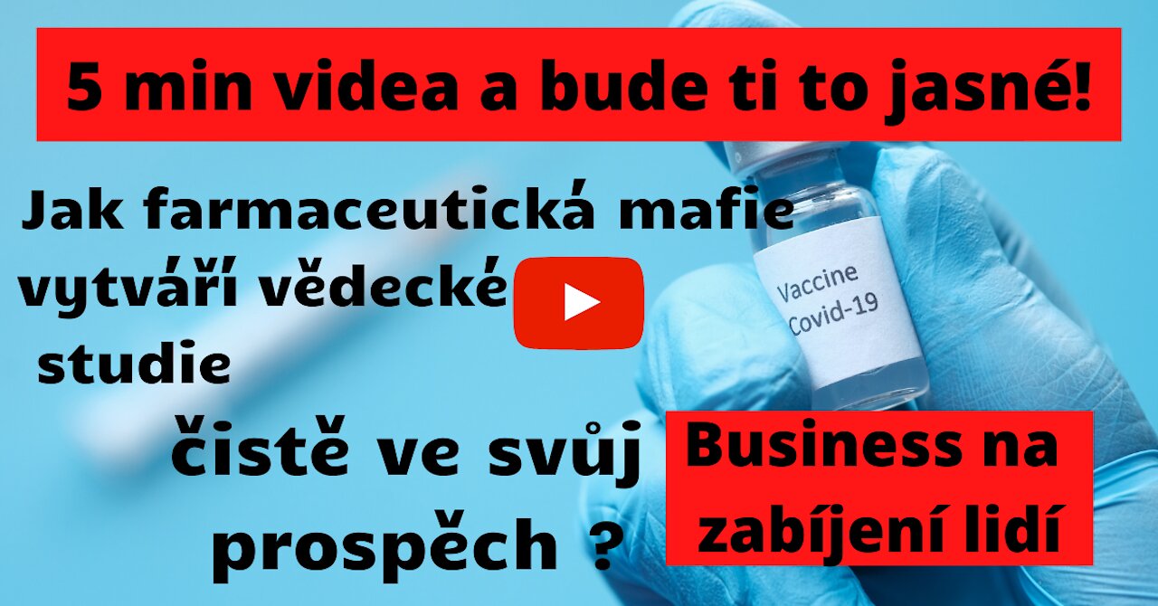 Praktiky farmaceutické mafie - manipulace studií