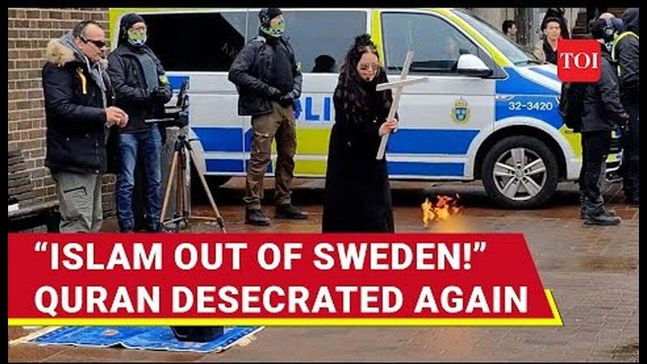 Quran Burns In Sweden: Christian Activist Stages Quran-Burning Protest In Stockholm | Watch