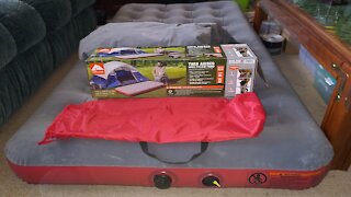 Pillow Pump Sack Demonstration Ozark Trails Air Bed Unboxing & Review