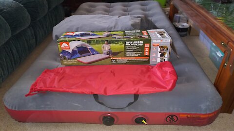 Pillow Pump Sack Demonstration Ozark Trails Air Bed Unboxing & Review