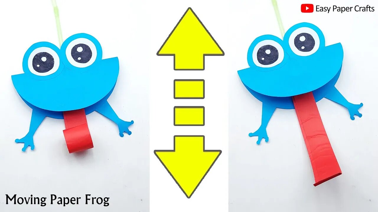 How to Make Moving Paper Frog Step by Step | DIY Paper Toy Making | Easy Paper Crafts