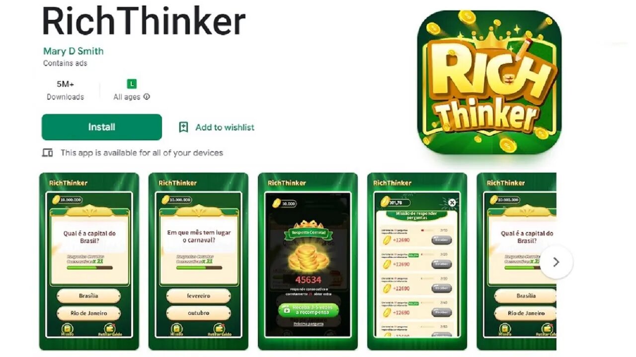 Rich Thinker Paga, é confiável? vale a pena? Recebi meu pagamento?