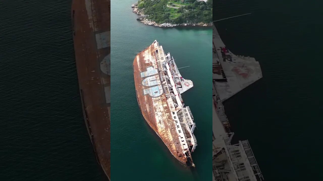 INSANE GRAFFITI ON HUGE CRUISE SHIP 😱 #graffiti #graffitiart #shorts