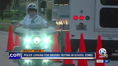 Boynton Beach police crack down on drivers using phones in school zones